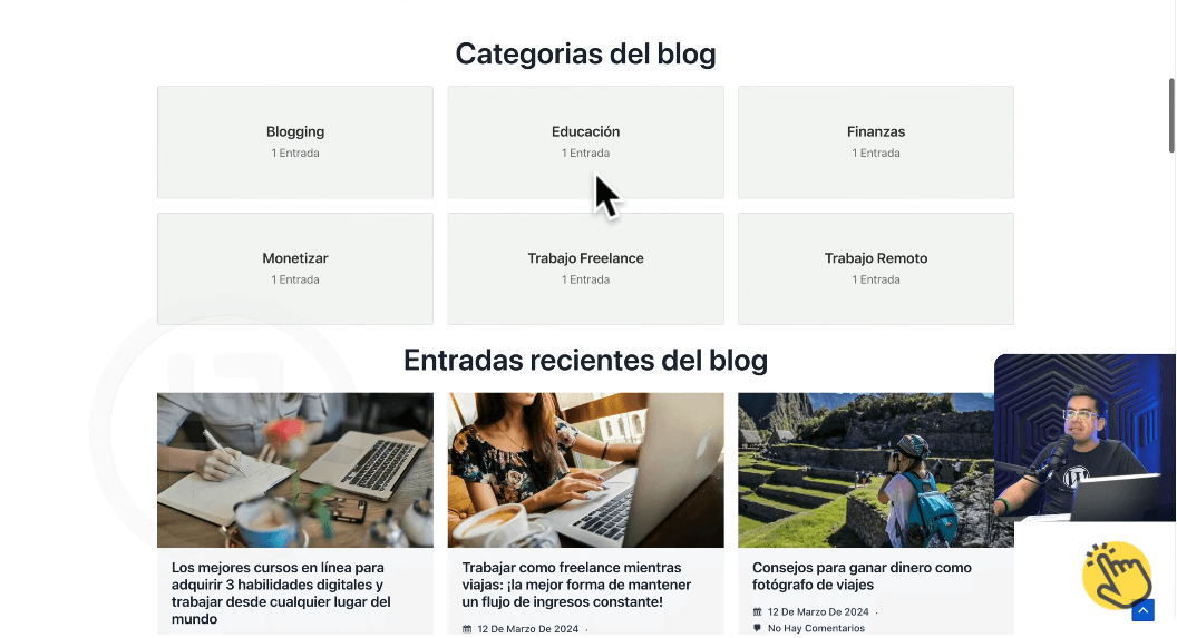 Página de inicio del blog