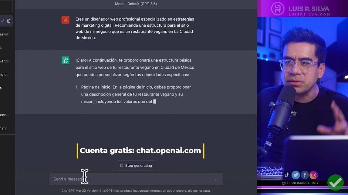 Página web con Inteligencia Artificial