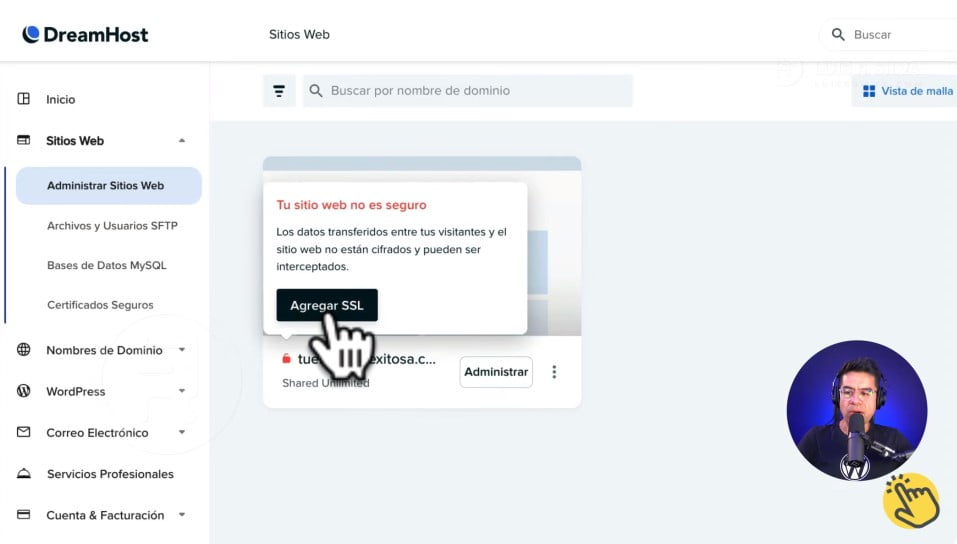 Instalar el certificado SSL en DreamHost