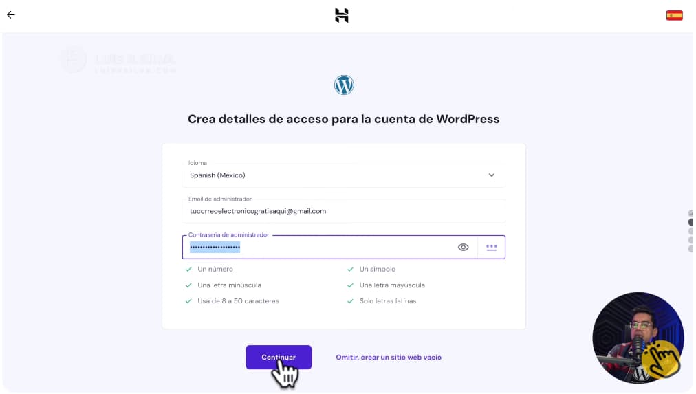 Instalar WordPress en Hostinger