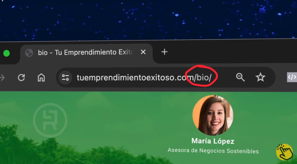 Configurar título para link en bio