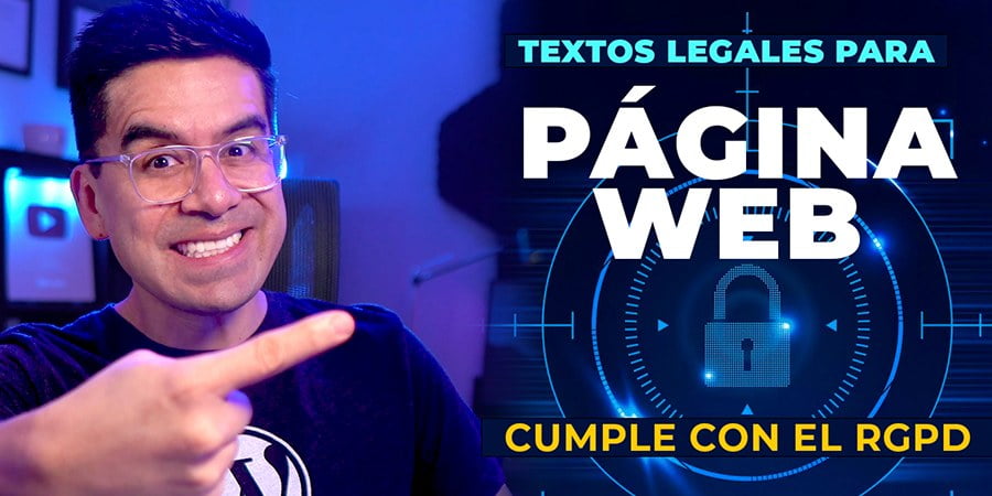 Textos legales para página web. Cumple con el RGPD