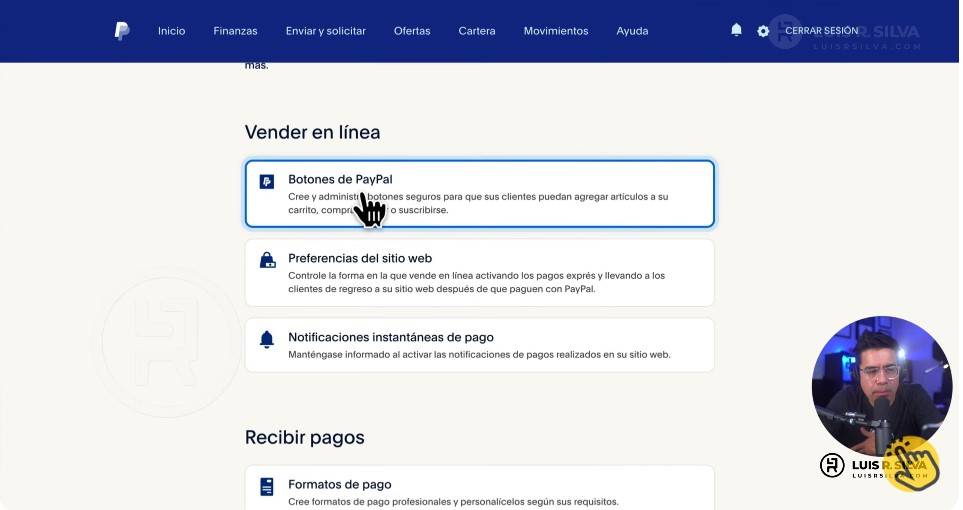 Configurar botón de PayPal