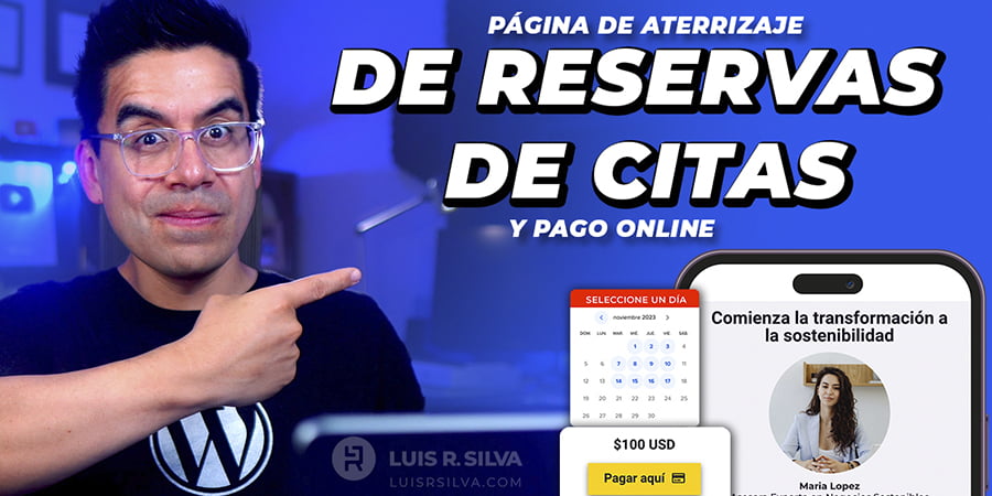 Cómo crear una PÁGINA DE ATERRIZAJE de RESERVA DE CITAS y Pago Online