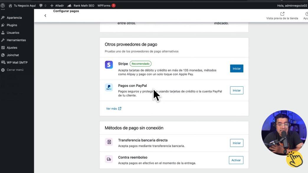 Configurar pagos en tienda en línea gratis