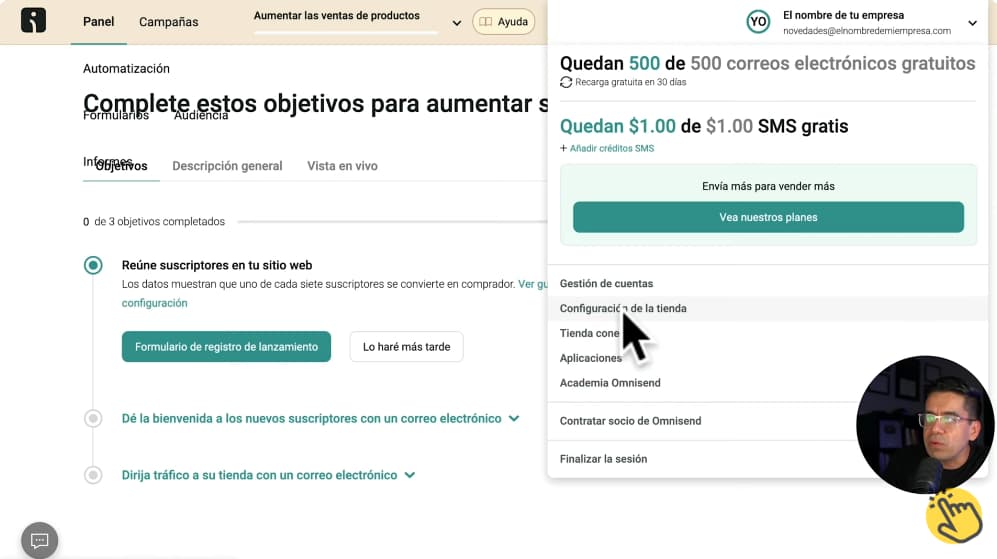 Verificar dominio en Omnisend