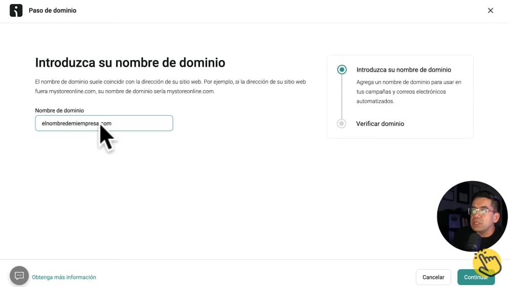 Verificar dominio conectado a Omnisend