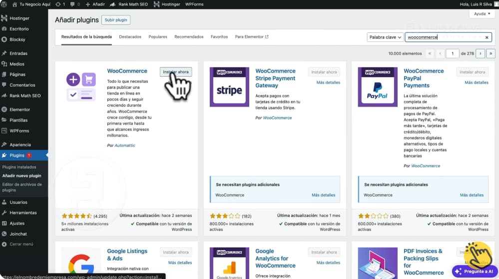 Como instalar woocommerce en mi página web