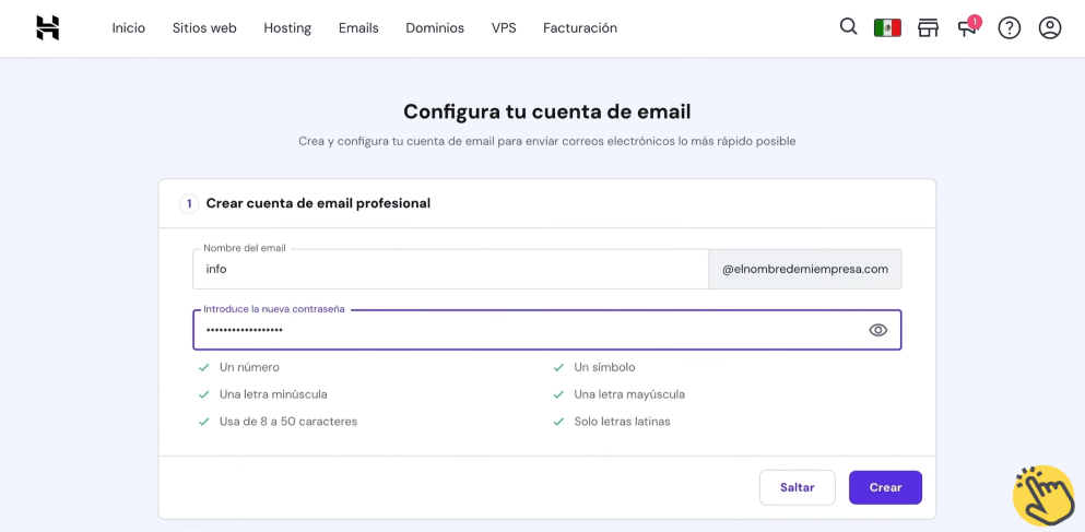 Cuentas de correo electrónico profesional o empresarial con hostinger