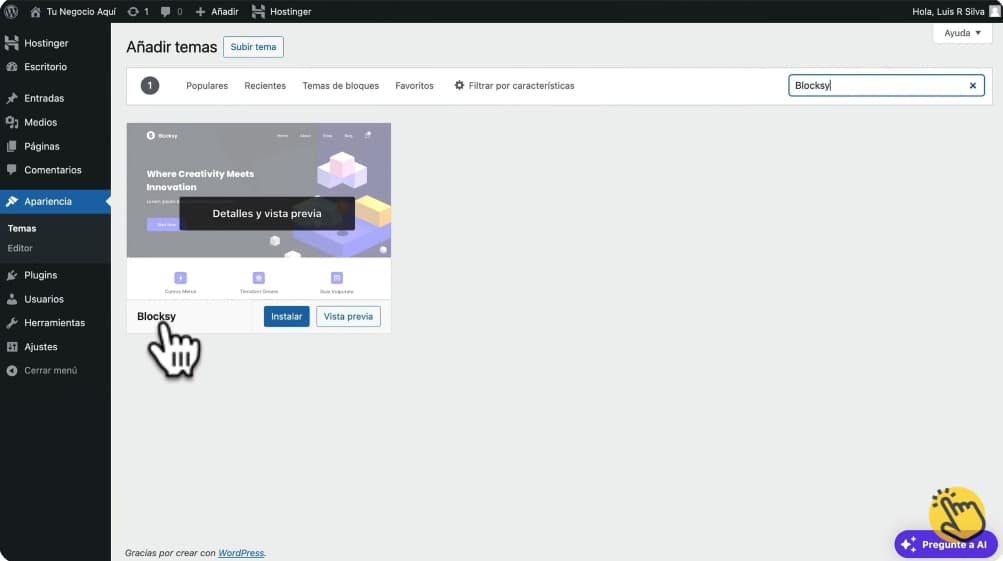Como instalar el tema Astra en wordpress