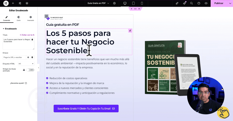 Cómo hacer una landing page sección Hero